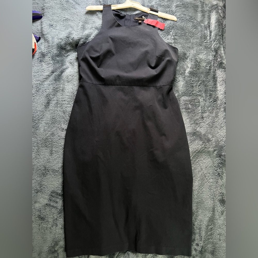 Banana Republic Black Sheath Halter Midi Dress